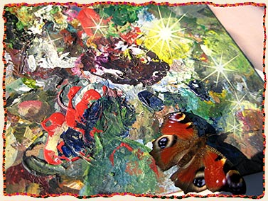 Schmetterling auf Palette